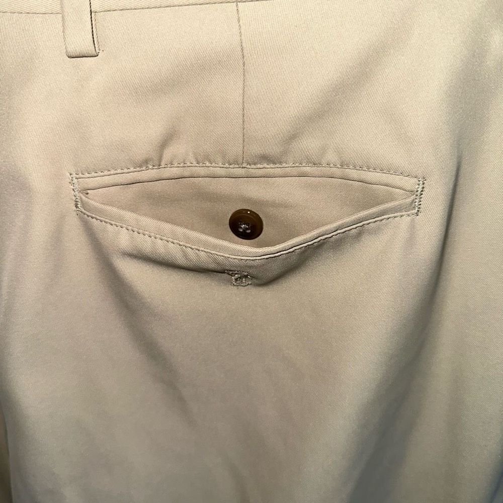 walter hagen men beige performance dress golf pants 34x32 - Picture 6 of 9
